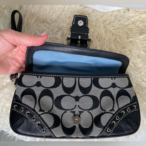 Coach Snap Wool Wristlet - Picture 3 of 4